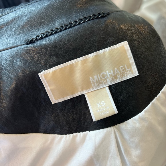 Michael Kors Learher Jacket Black - Picture 5 of 6